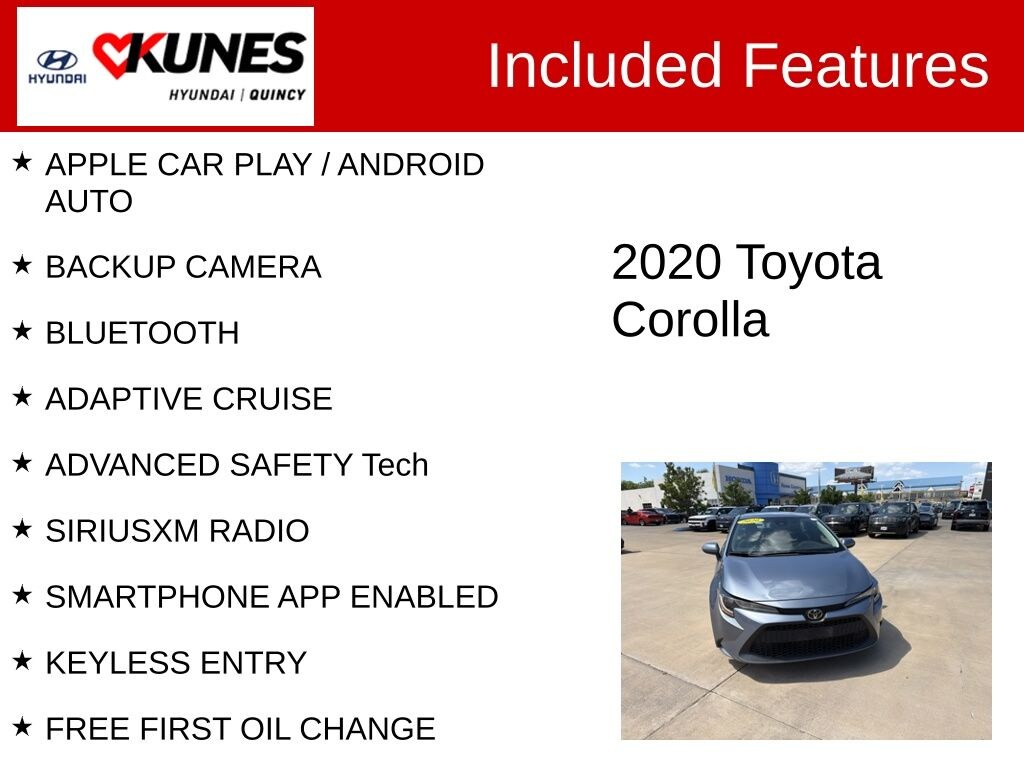 Used 2020 Toyota Corolla LE Sedan