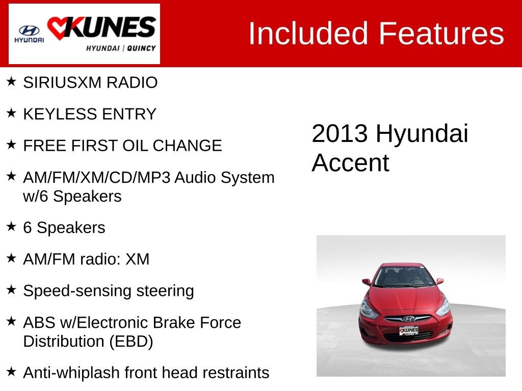 Used 2013 Hyundai Accent GLS Sedan