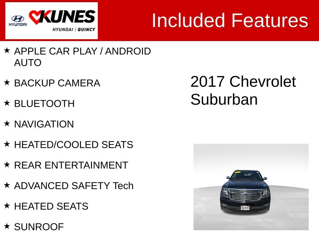 Used 2017 Chevrolet Suburban Premier SUV