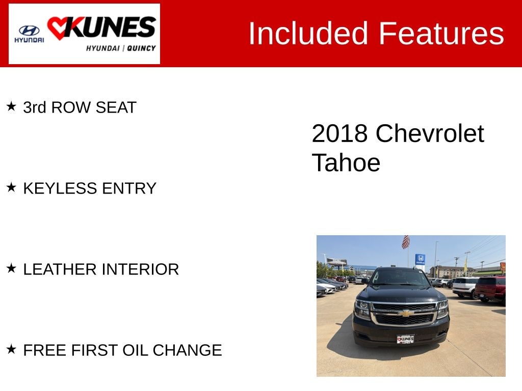 Used 2018 Chevrolet Tahoe LT SUV