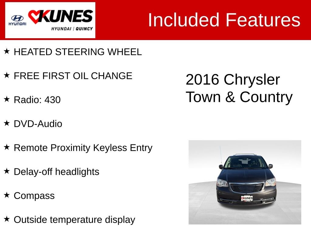 Used 2016 Chrysler Town & Country Touring Van LWB Passenger Van