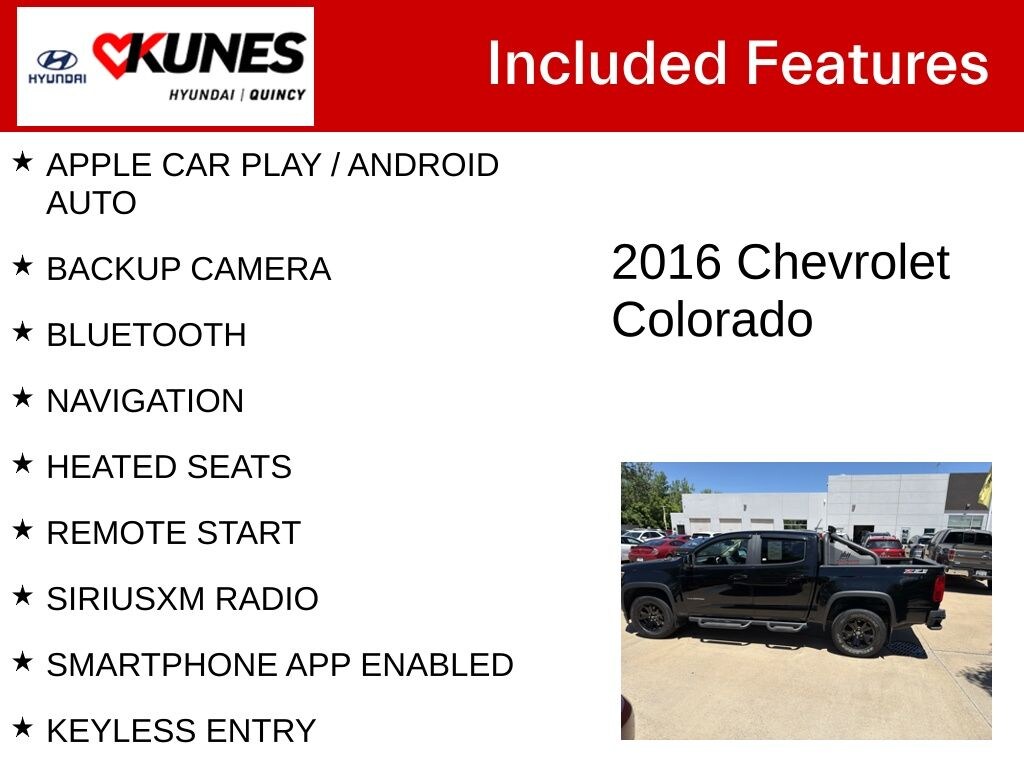 Used 2016 Chevrolet Colorado Z71 Truck Crew Cab