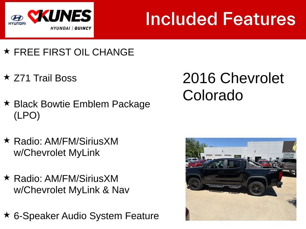 Used 2016 Chevrolet Colorado Z71 Truck Crew Cab