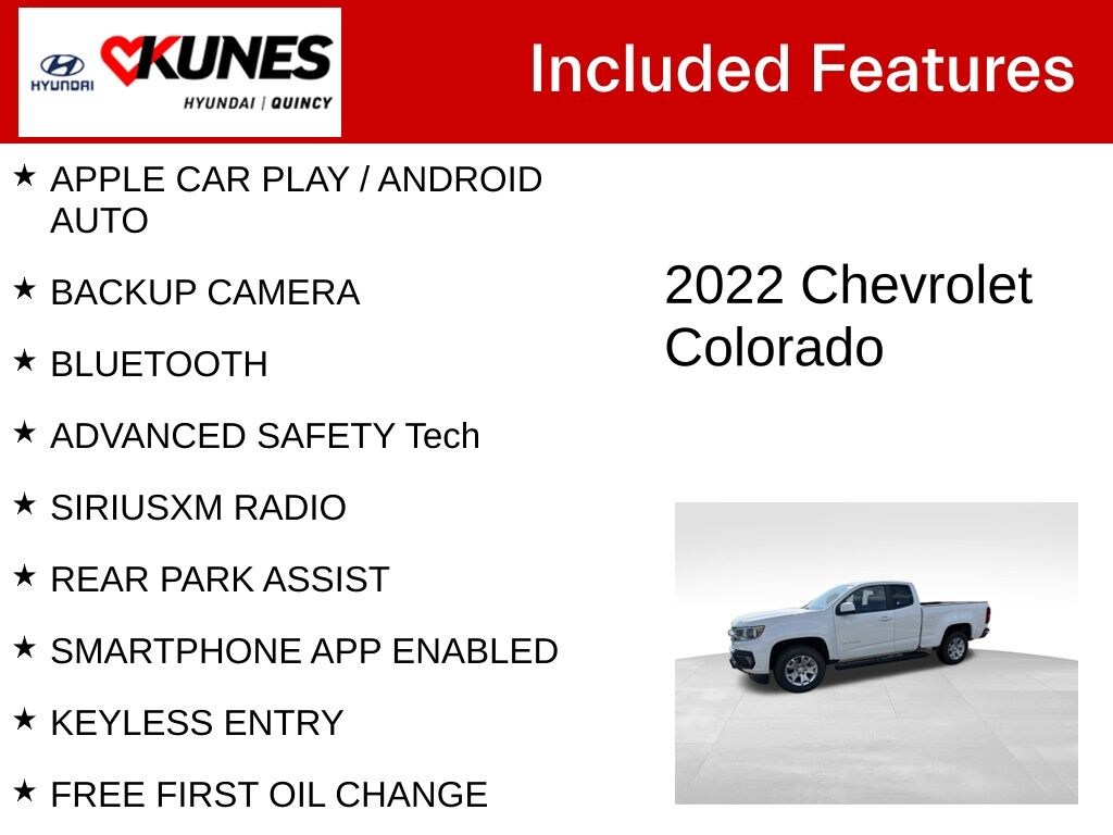 Used 2022 Chevrolet Colorado LT Truck Extended Cab