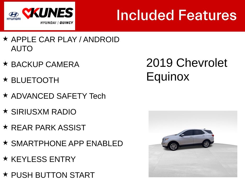 Used 2019 Chevrolet Equinox 2FL with VIN 2GNAXTEV1K6201655 for sale in Macomb, IL