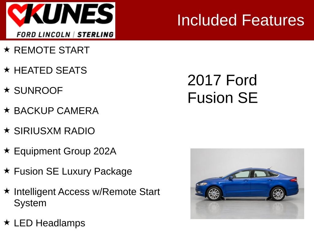 Certified 2017 Ford Fusion SE Sedan