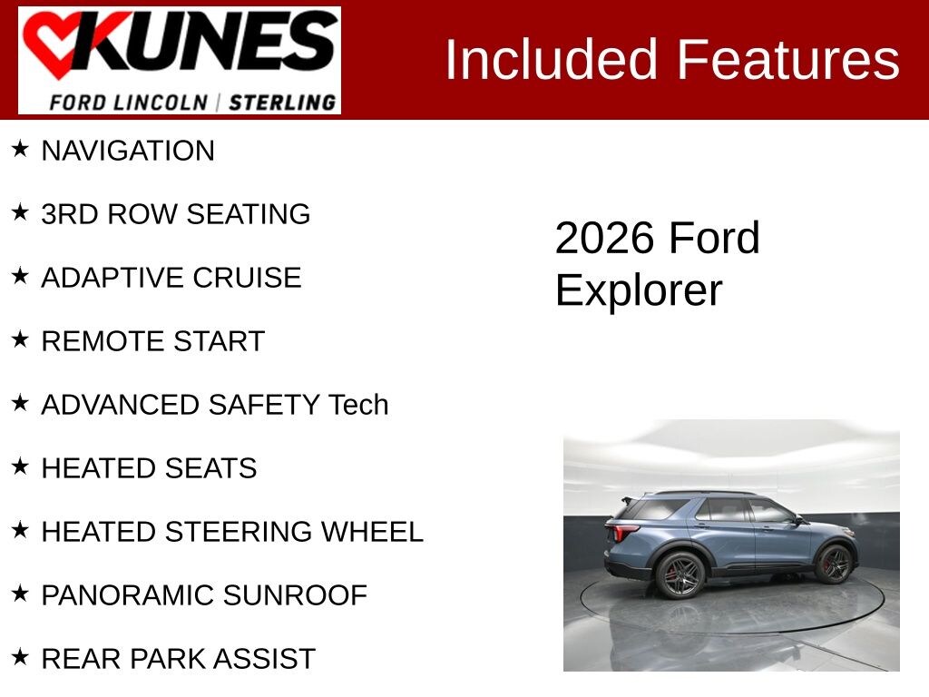 New 2026 Ford Explorer ST SUV