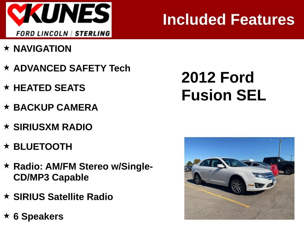 Used 2012 Ford Fusion SEL Sedan