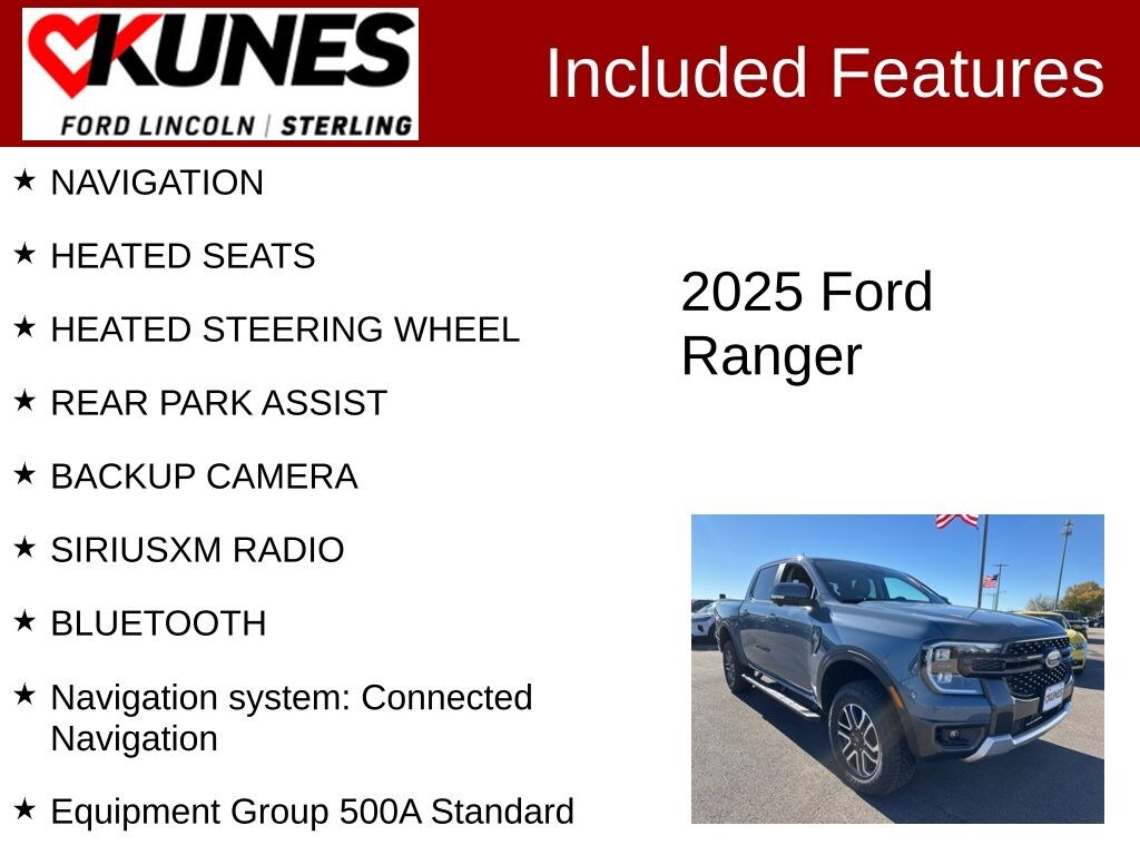 New 2025 Ford Ranger Lariat Truck SuperCrew