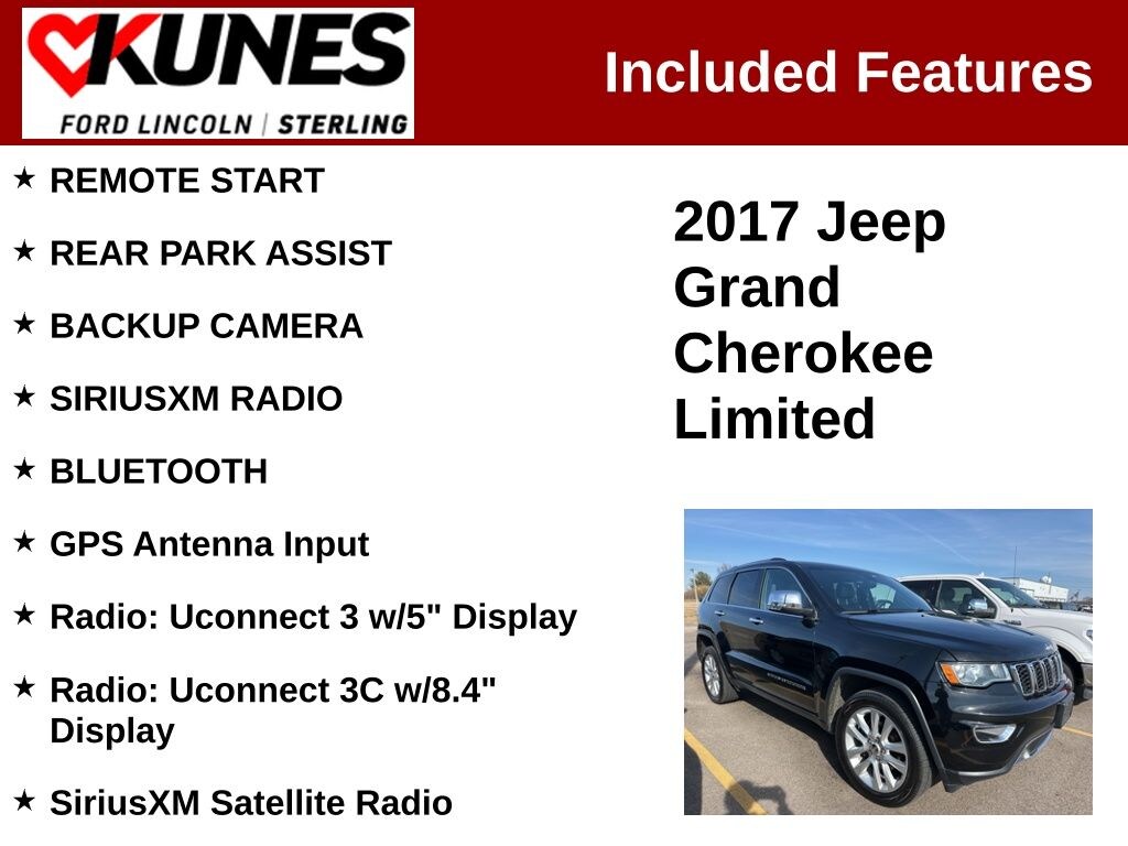 Used 2017 Jeep Grand Cherokee Limited SUV