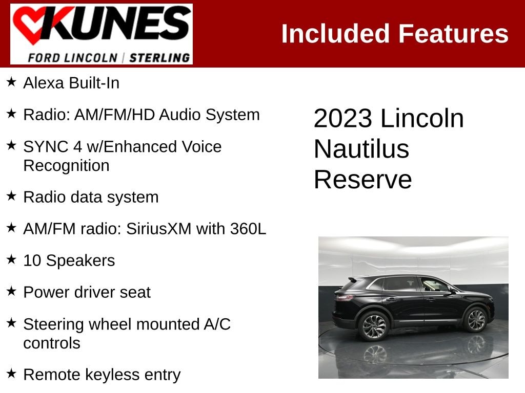 Certified 2023 Lincoln Nautilus Reserve SUV