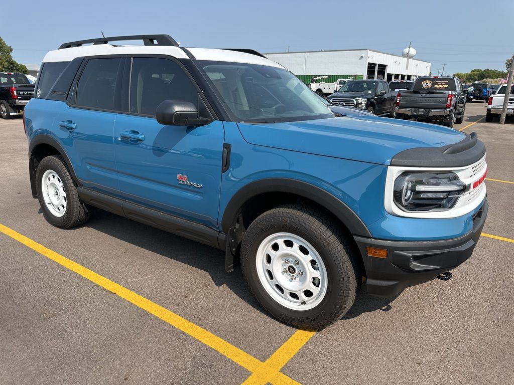 Certified 2023 Ford Bronco Sport Heritage with VIN 3FMCR9H96PRD19063 for sale in Sterling, IL