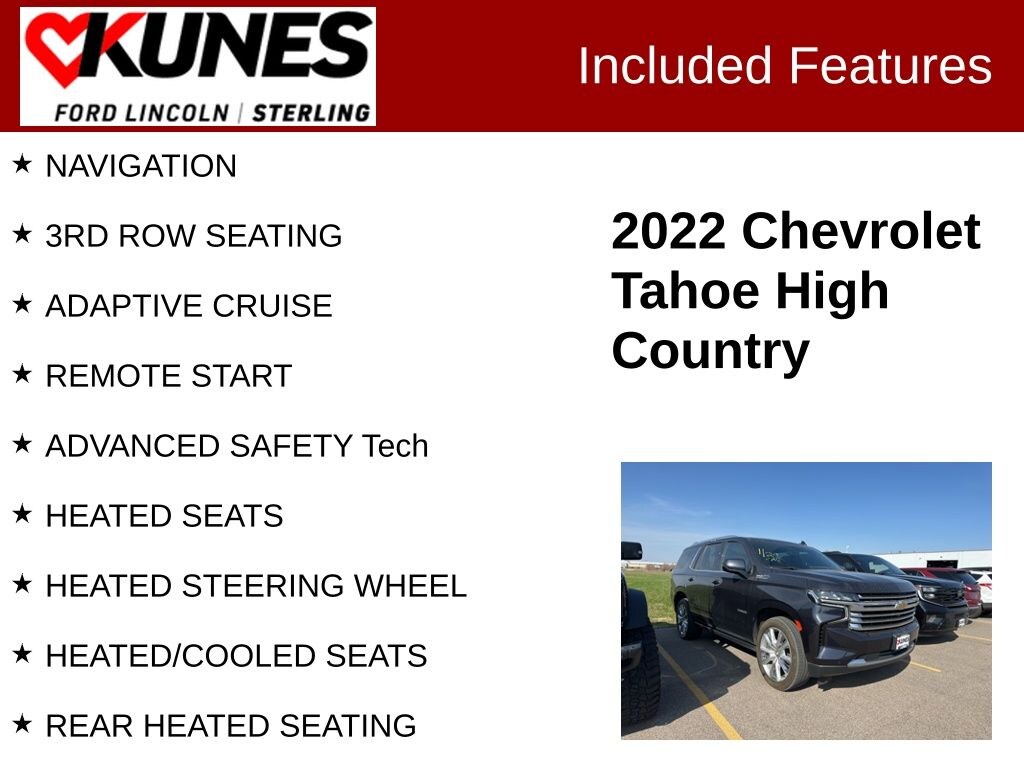 Used 2022 Chevrolet Tahoe High Country SUV
