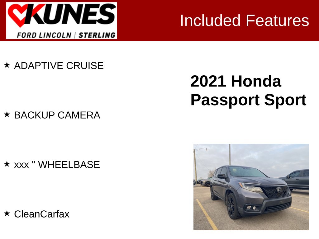 Certified 2021 Honda Passport Sport SUV