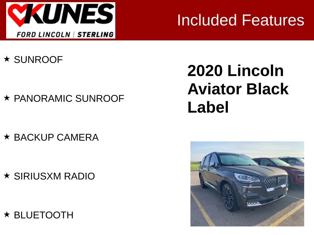 Used 2020 Lincoln Aviator Black Label Premium SUV