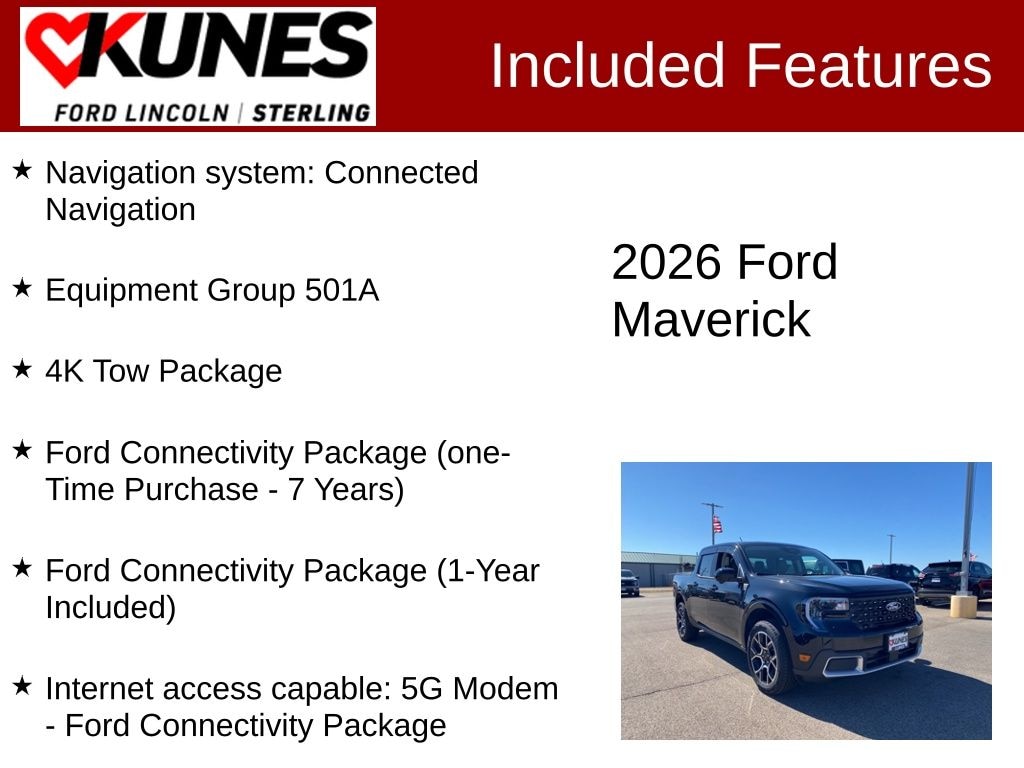 New 2026 Ford Maverick Lariat Truck SuperCrew