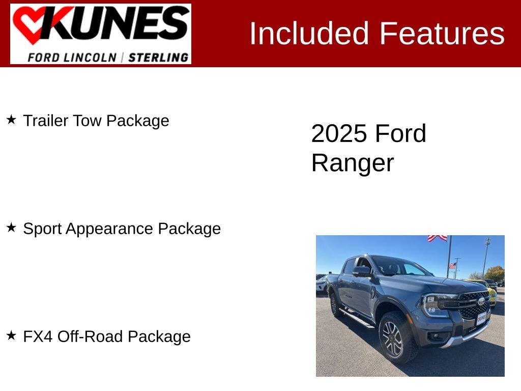 New 2025 Ford Ranger Lariat Truck SuperCrew