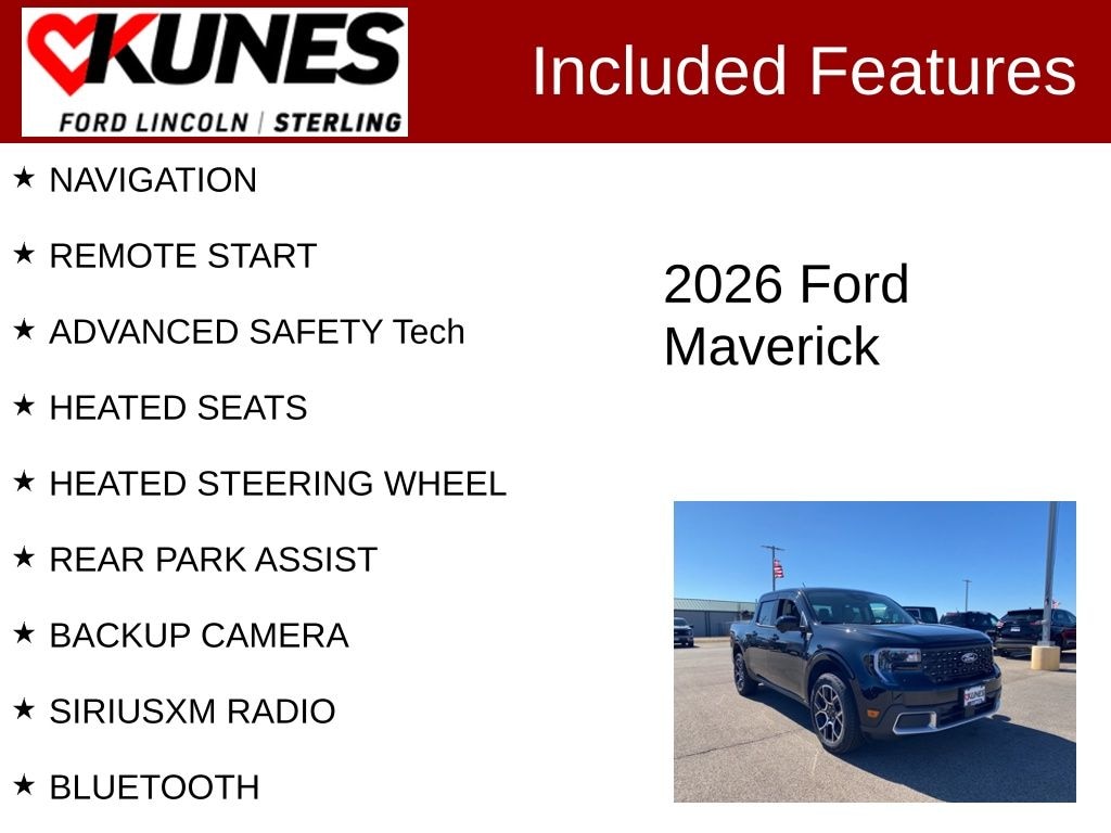New 2026 Ford Maverick Lariat Truck SuperCrew
