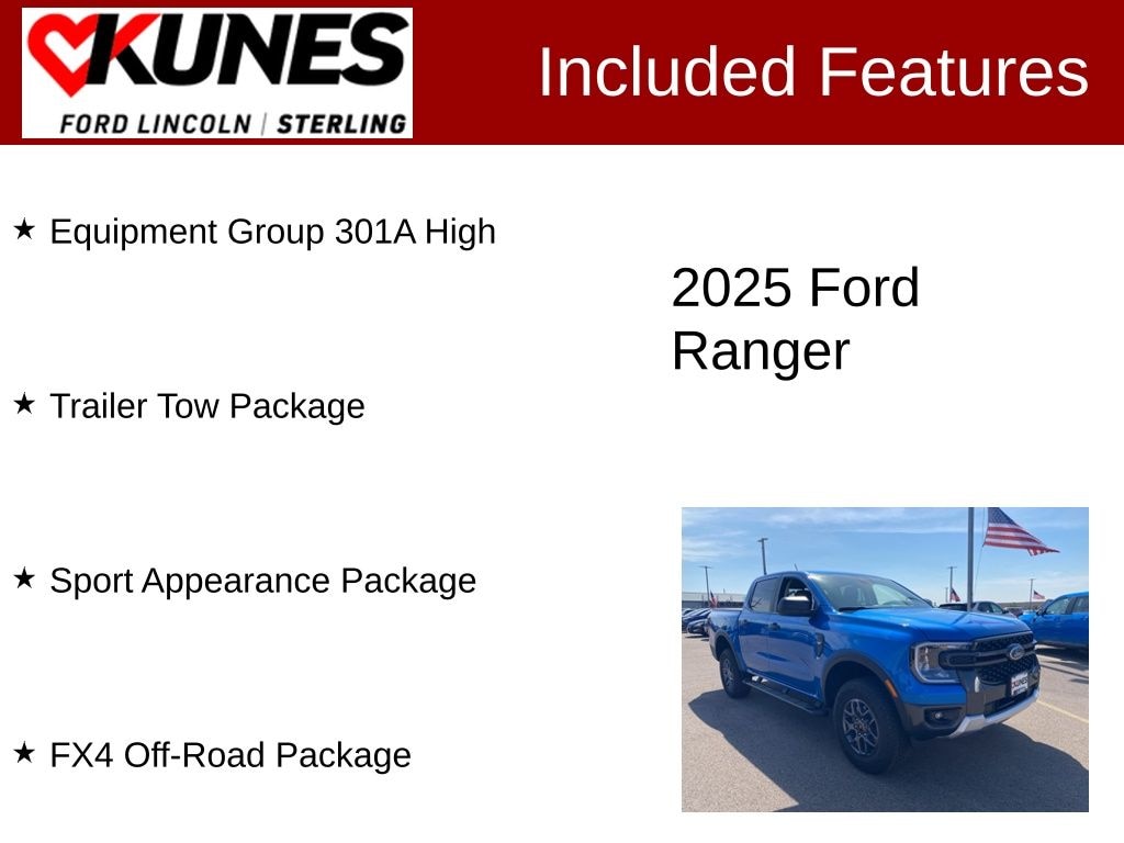 New 2025 Ford Ranger XLT Truck SuperCrew