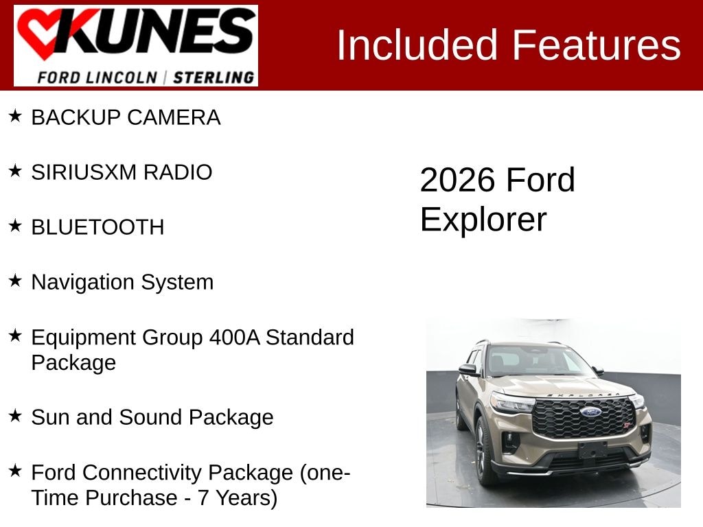 New 2026 Ford Explorer ST SUV