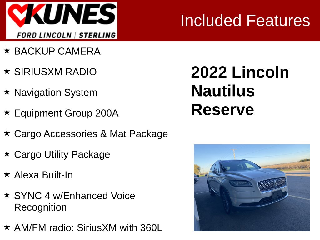 Used 2022 Lincoln Nautilus Reserve SUV