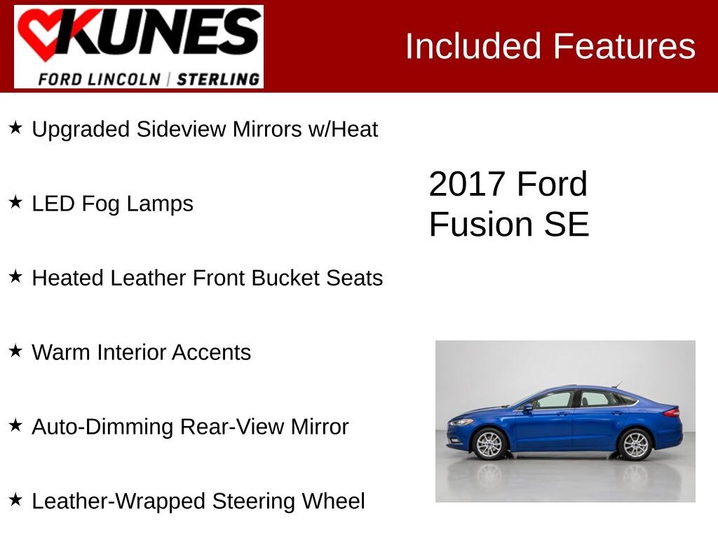 Certified 2017 Ford Fusion SE Sedan