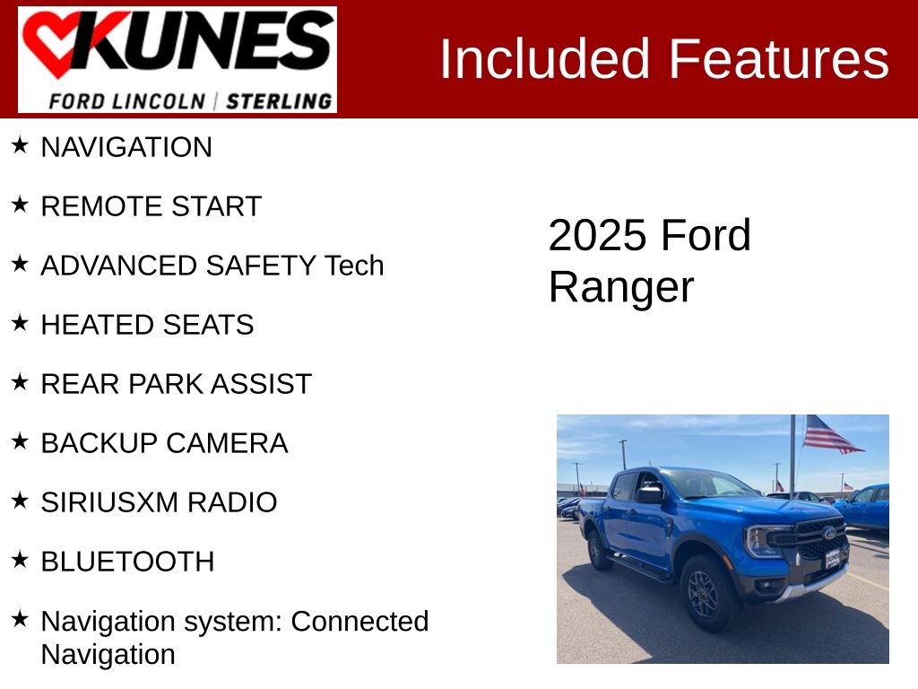 New 2025 Ford Ranger XLT Truck SuperCrew