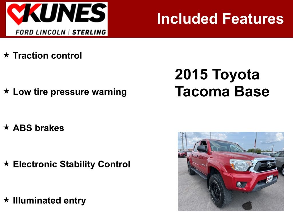 Used 2015 Toyota Tacoma Base with VIN 3TMLU4EN2FM189365 for sale in Sterling, IL