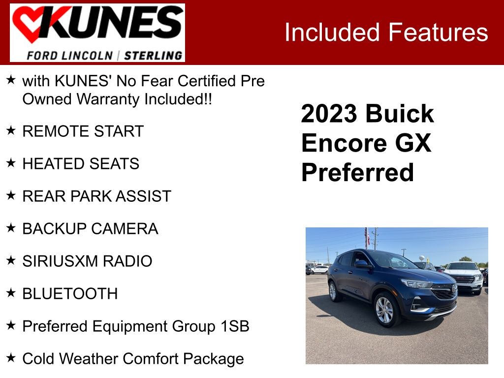 Used 2023 Buick Encore GX Preferred with VIN KL4MMBS27PB091311 for sale in Sterling, IL