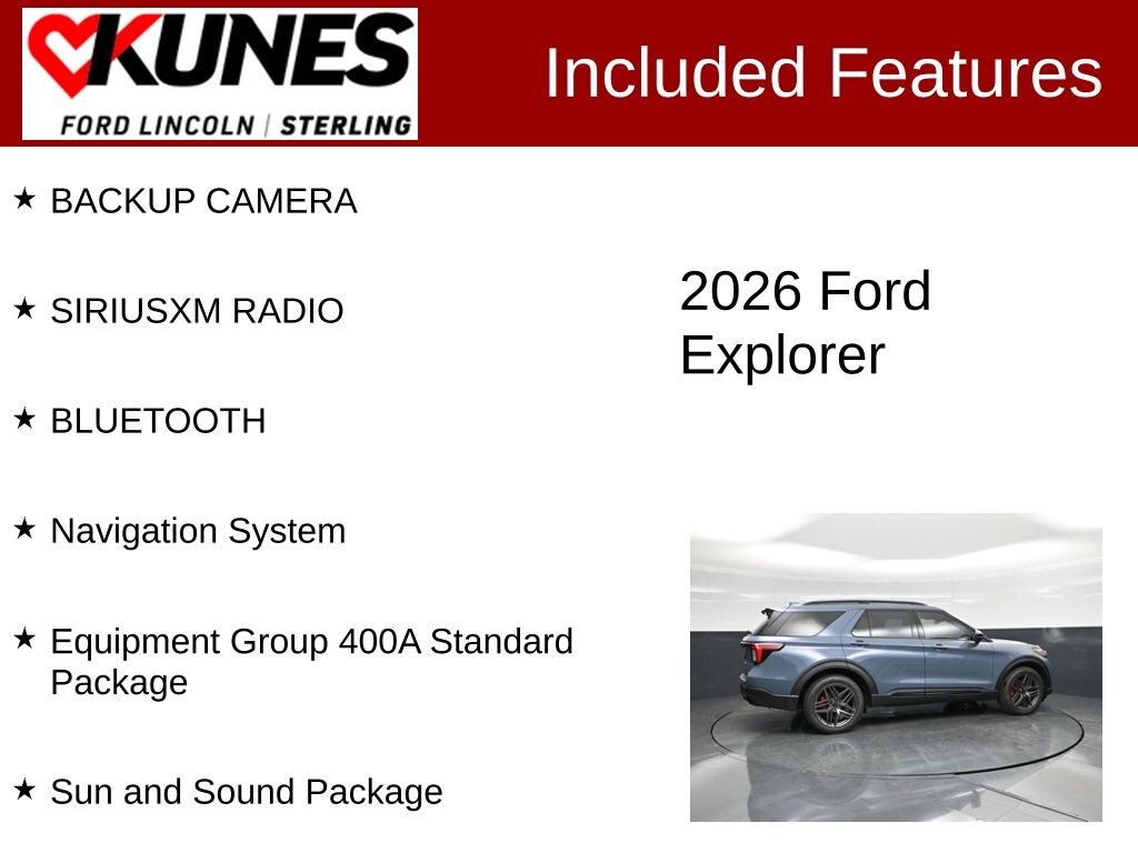 New 2026 Ford Explorer ST SUV