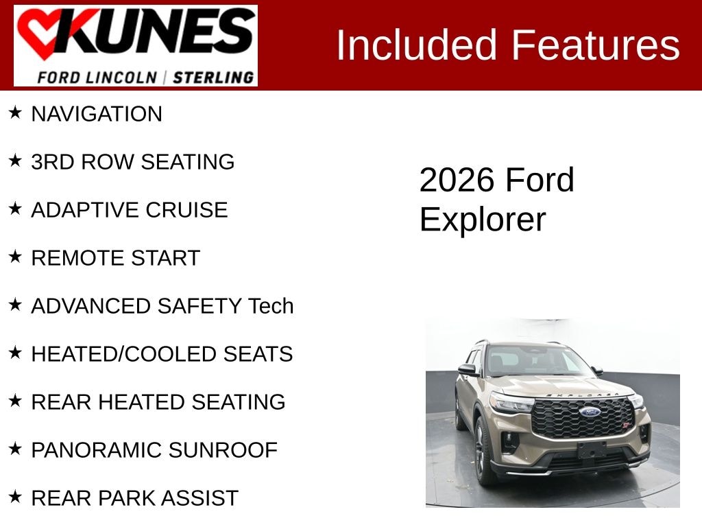 New 2026 Ford Explorer ST SUV