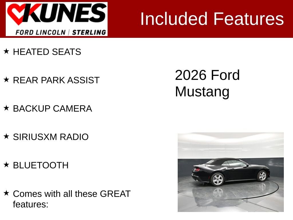 New 2026 Ford Mustang Ecoboost Convertible
