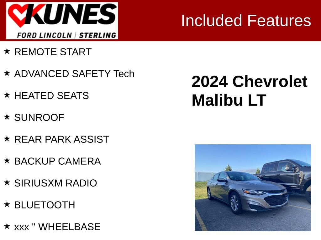 Used 2024 Chevrolet Malibu LT 1LT Sedan