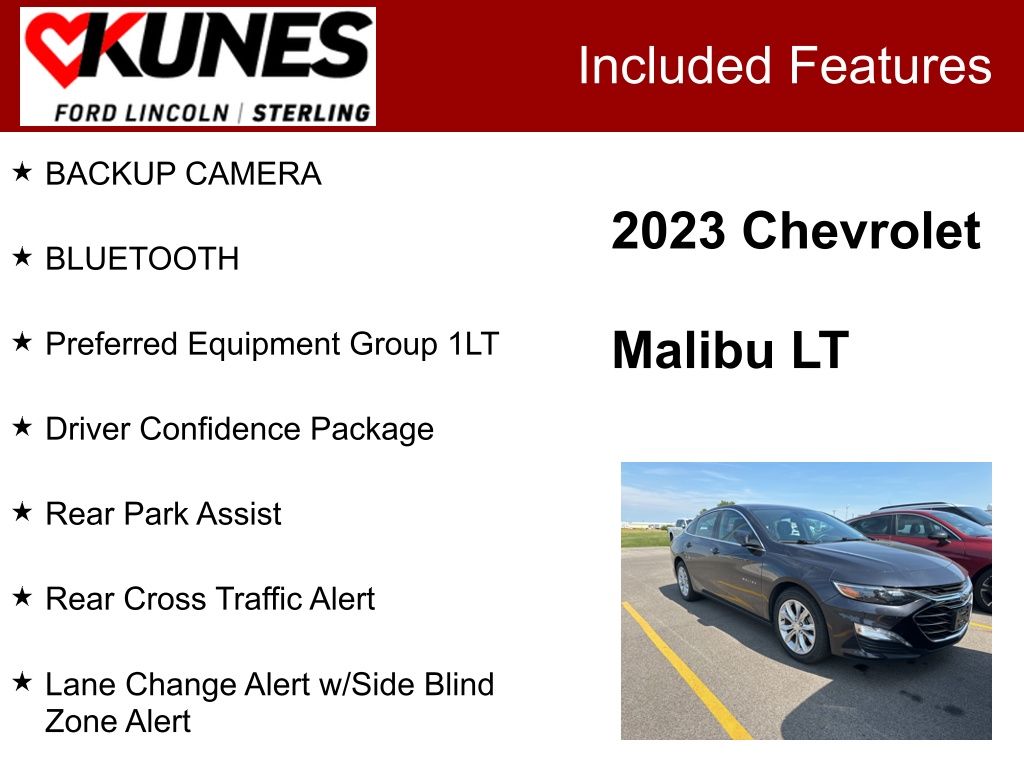 Used 2023 Chevrolet Malibu 1LT with VIN 1G1ZD5ST9PF137230 for sale in Sterling, IL