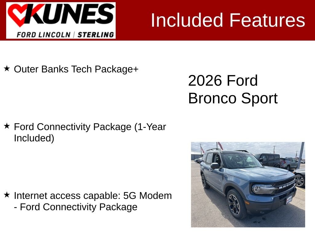 New 2026 Ford Bronco Sport Outer Banks SUV