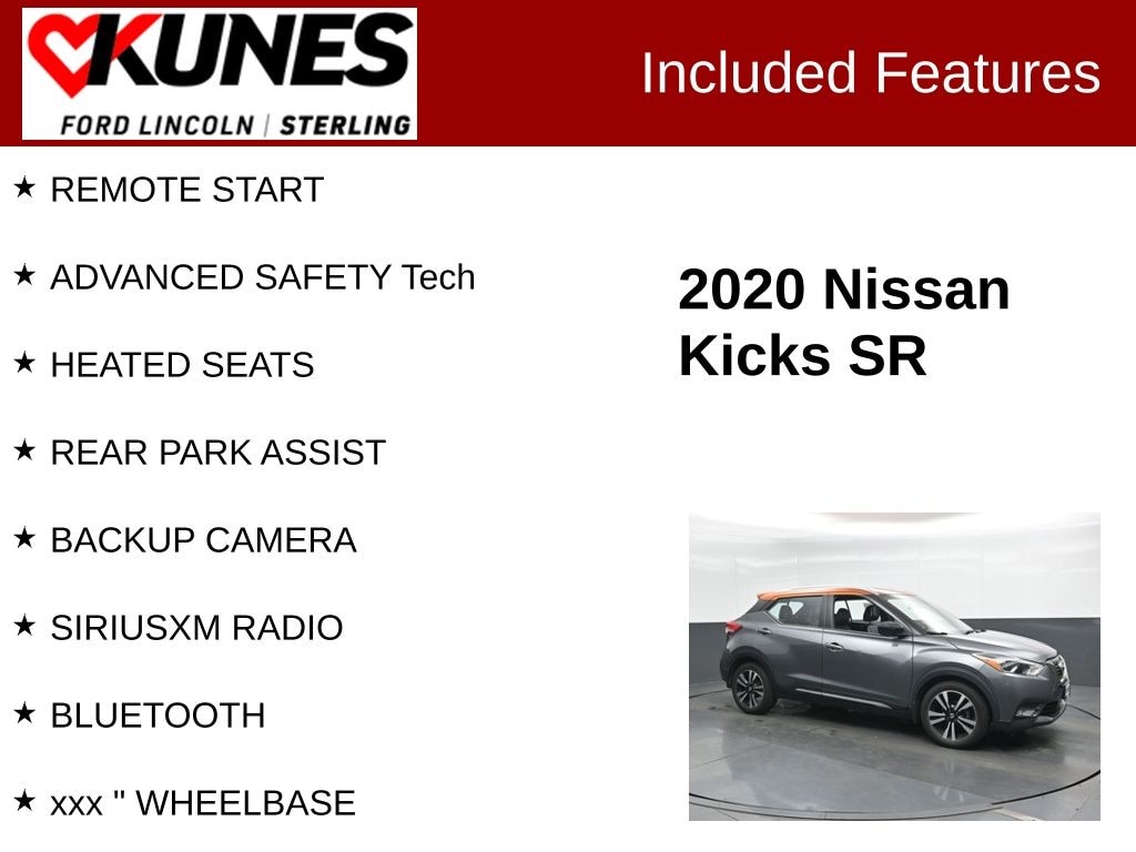 Used 2020 Nissan Kicks SR SUV