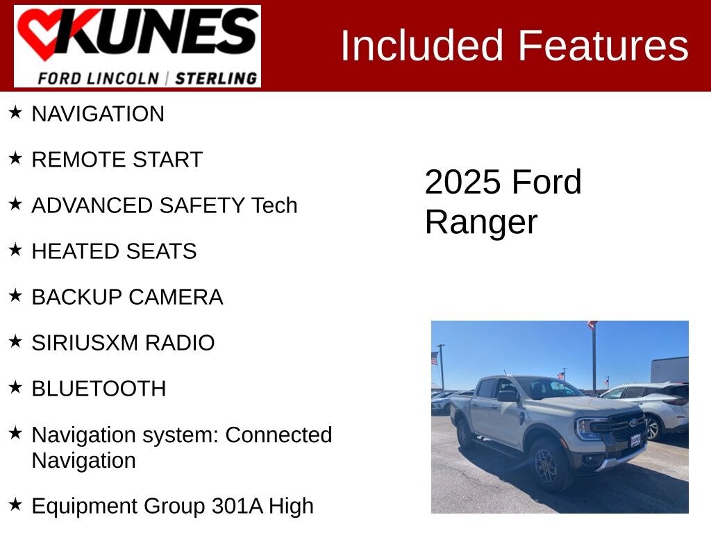 New 2025 Ford Ranger XLT Truck SuperCrew