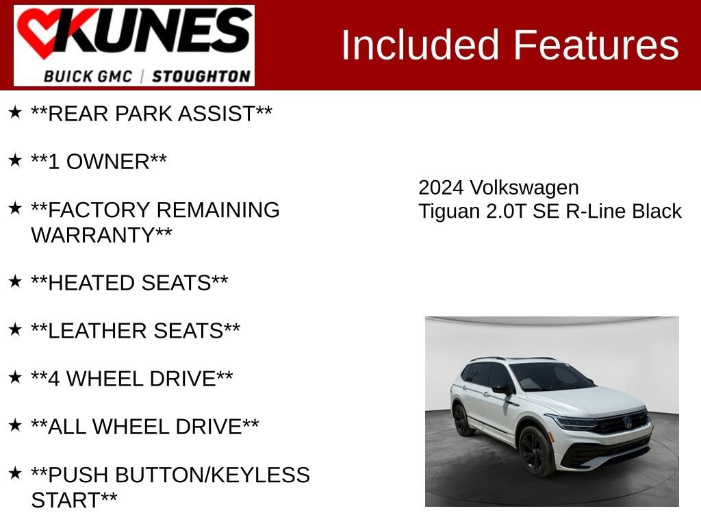 Used 2024 Volkswagen Tiguan SE R-Line Black