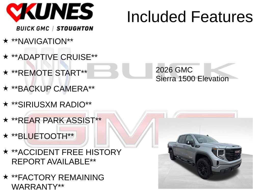 New 2026 GMC Sierra 1500 Elevation Truck