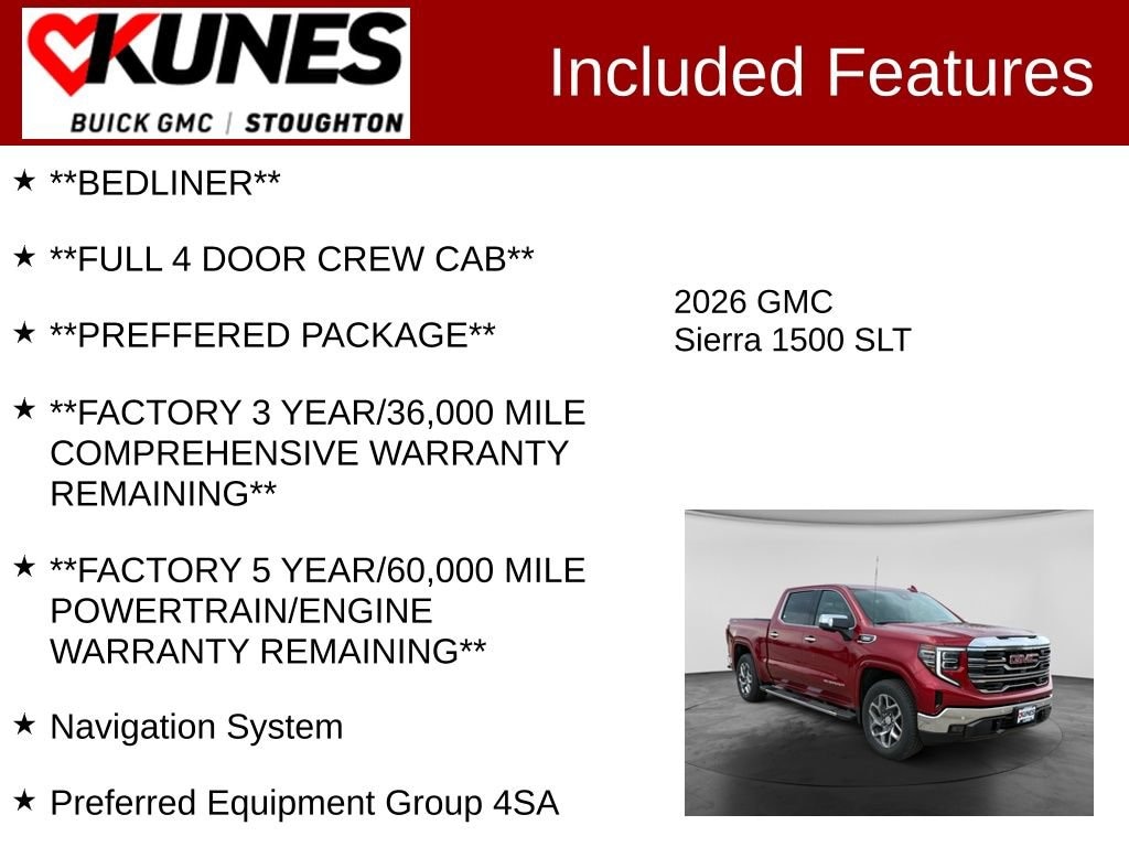 Used 2026 GMC Sierra 1500 SLT Truck