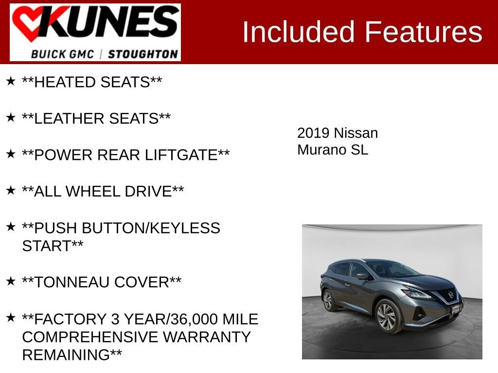 Used 2019 Nissan Murano SL