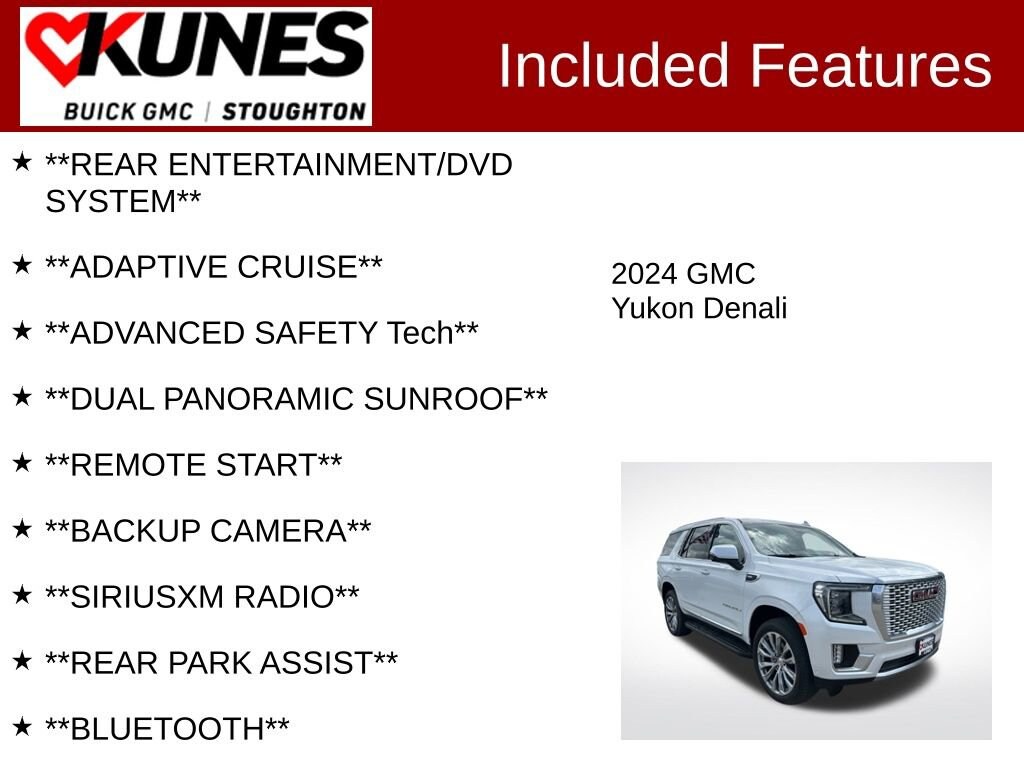 Used 2024 GMC Yukon Denali with VIN 1GKS2DKL7RR235512 for sale in Platteville, WI