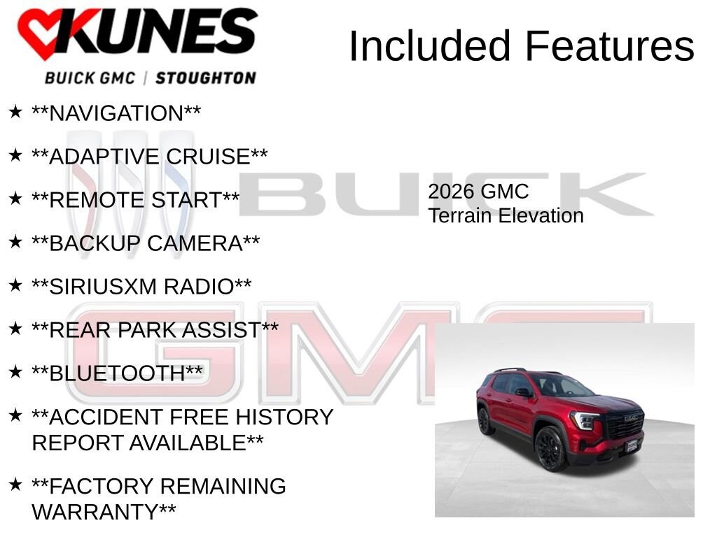 New 2026 GMC Terrain Elevation SUV