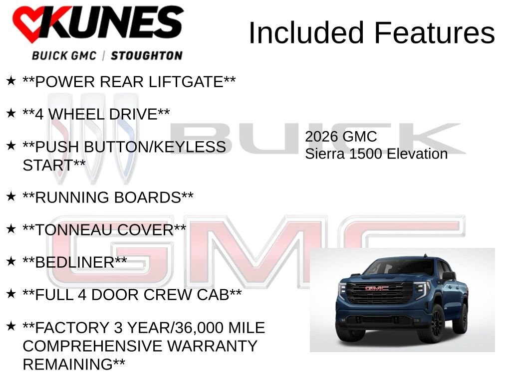 New 2026 GMC Sierra 1500 Elevation Truck