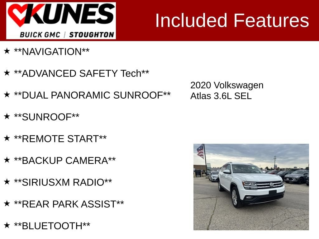 Used 2020 Volkswagen Atlas 3.6L V6 SEL