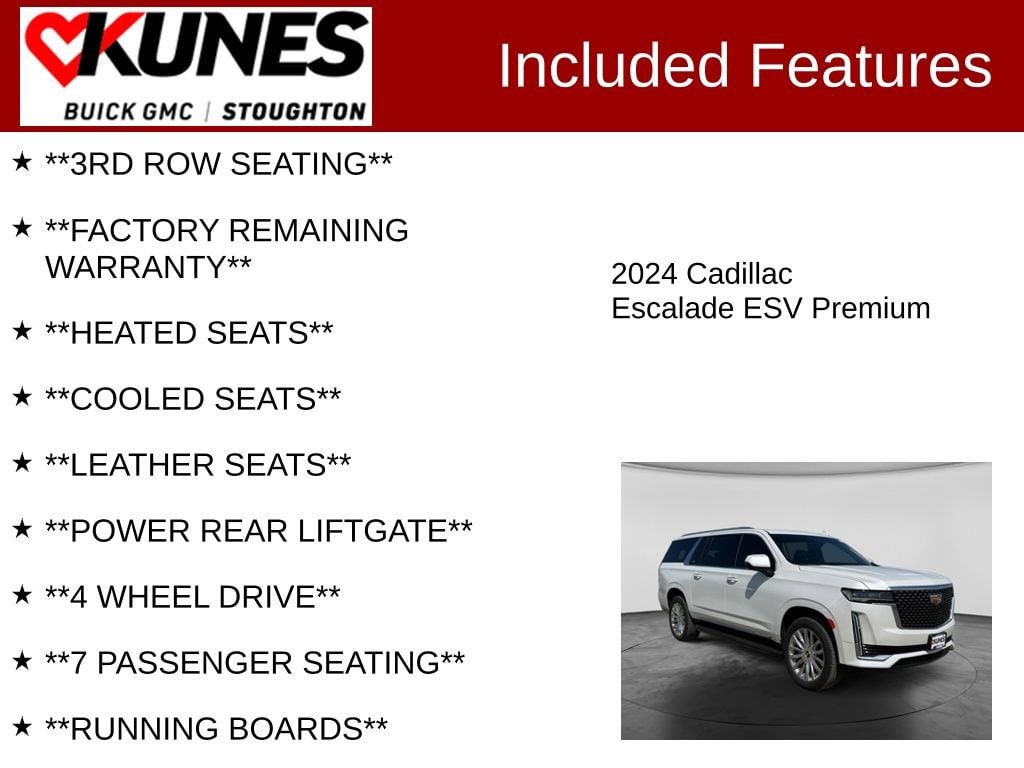 Used 2024 CADILLAC Escalade ESV Premium Luxury SUV