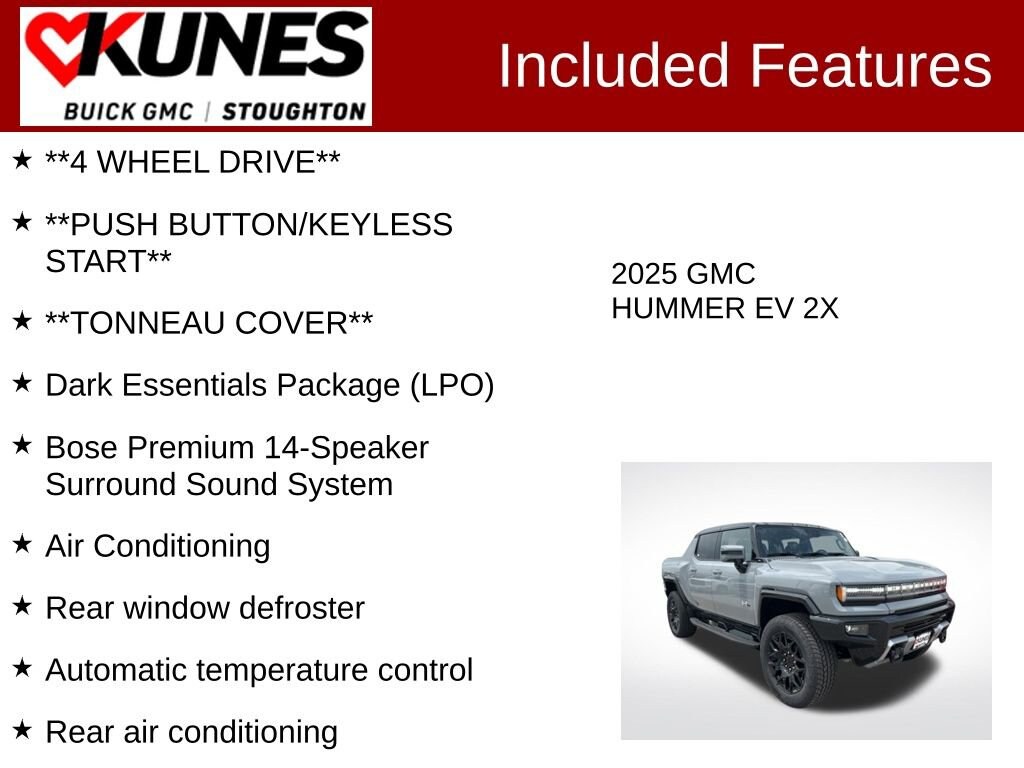 New 2025 GMC HUMMER EV Pickup 2X Truck