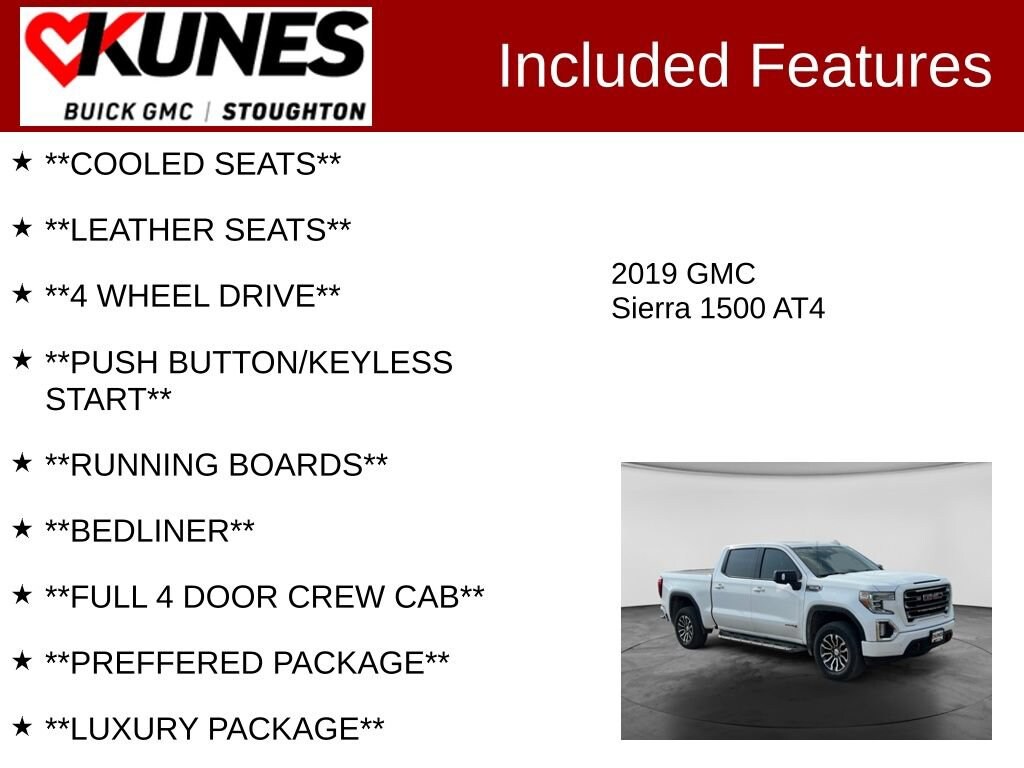 Used 2019 GMC Sierra 1500 AT4 Truck