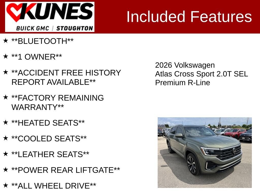 Used 2026 Volkswagen Atlas Cross Sport 2.0T SEL Premium R-Line