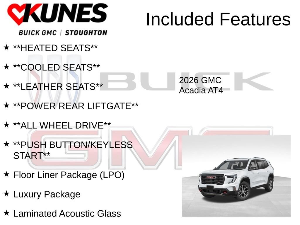 New 2026 GMC Acadia AT4 SUV